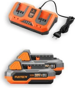 FUXTEC Grasmaaier Accu 40V (2x 20V) - Set Met Batterij (2x 2Ah) En Lader (2.4A Dubbellader) -Gardena Winkel 1022x1200