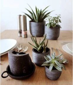 Capi Europe - Set Van 4 - Bloempot Binnen - Rib Antraciet -Gardena Winkel 1026x1200