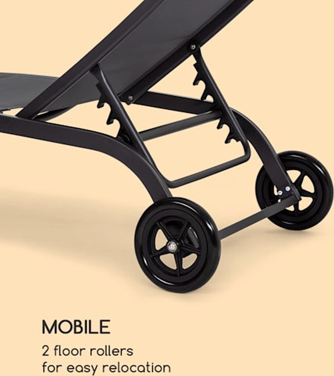 Blumfeldt Limala Tuinstoel - Ligstoel - Relaxstoel - Rugleuning In 6 Standen Verstelbaar - 2 Vielen - Draagkracht: Max. 150 Kg 2 Blumfeldt Limala Tuinstoel - Ligstoel - Relaxstoel - Rugleuning In 6 Standen Verstelbaar - 2 Vielen - Draagkracht: Max. 150 Kg - Afbeelding 2