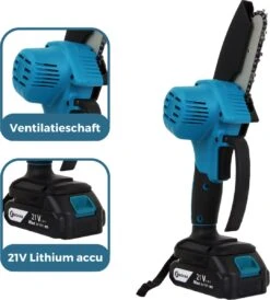 NovarGarden® Mini Kettingzaag NG1 - Met 2x Accu - Takkenzaag - Snoeizaag - Electrisch - Handzaag - Boomzaag - 21V -Gardena Winkel 1080x1200