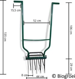 Biogroei® Ergonomische Woelvork - Spitvork - Met Verkruimelaar - Verlucht Je Bodem 5 Biogroei® Ergonomische Woelvork - Spitvork - Met Verkruimelaar - Verlucht Je Bodem -Gardena Winkel 1143x1200