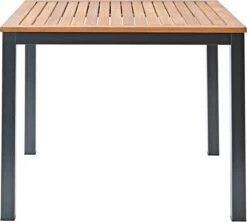 NATERIAL - Tuintafel Vierkant ORIS - 4 Personen - Houten Tafel 90x90 Cm - Aluminium - Met Houten Blad - Eucalyptus -Gardena Winkel 1200x1079