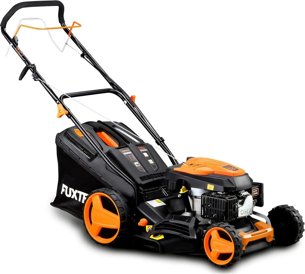 FUXTEC Grasmaaier Benzine - 46cm - Zelfrijdend / Zelftrekkend / Achterwielaandrijving - Mulchfunctie - Opvangbak 50L - FX-RM4646 2 FUXTEC Grasmaaier Benzine - 46cm - Zelfrijdend / Zelftrekkend / Achterwielaandrijving - Mulchfunctie - Opvangbak 50L - FX-RM4646 - Afbeelding 2