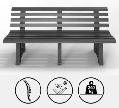 Casaria Tuinbank Orchidea – Kunststof/240kg Belastbaar – Antraciet 11 Casaria Tuinbank Orchidea – Kunststof/240kg Belastbaar – Antraciet -Gardena Winkel 1200x1089