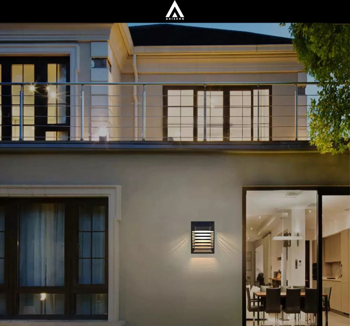 Arisenn® Crystal Solar Buitenlamp - IP65 Waterdicht - Prachtige Solar Technologie Monokristal Zonnepaneel Wandlamp - 3000K Warm Wit (sfeervol) - Tuinverlichting Op Zonne-energie | Schutting Wand Licht 6 Arisenn® Crystal Solar Buitenlamp - IP65 Waterdicht - Prachtige Solar Technologie Monokristal Zonnepaneel Wandlamp - 3000K Warm Wit (sfeervol) - Tuinverlichting Op Zonne-energie | Schutting Wand Licht - Afbeelding 6