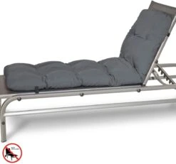 Beautissu Flair RL – Ligbedkussen Tuinkussen Ligstoel – Zonnebed Kussen Voor Tuin Meubelen 190x60x8 Cm Antraciet -Gardena Winkel 1200x1123