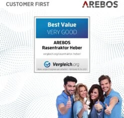 AREBOS Zitmaaierkrik Zitmaaier Kriksysteem Krik Hijstoestel Reinigingshulp 400kg -Gardena Winkel 1200x1135