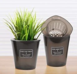 Merkloos Kruidenpot Waterreservoir Verse Kruiden Plantenpot Met Watergeefsysteem Voor Vensterbank Keuken Kruidentuin Binnen Set Van 10 Stuks Zwart -Gardena Winkel 1200x1152 4