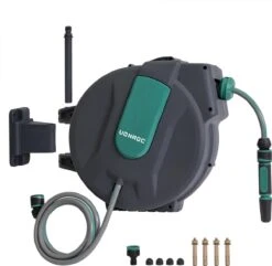 VONROC Automatische Slanghaspel – Incl. 25m Tuinslang, Aansluitslang, Spuitstuk, Koppelingen & Kraanaansluiting 15 VONROC Automatische Slanghaspel – Incl. 25m Tuinslang, Aansluitslang, Spuitstuk, Koppelingen & Kraanaansluiting -Gardena Winkel 1200x1170 2