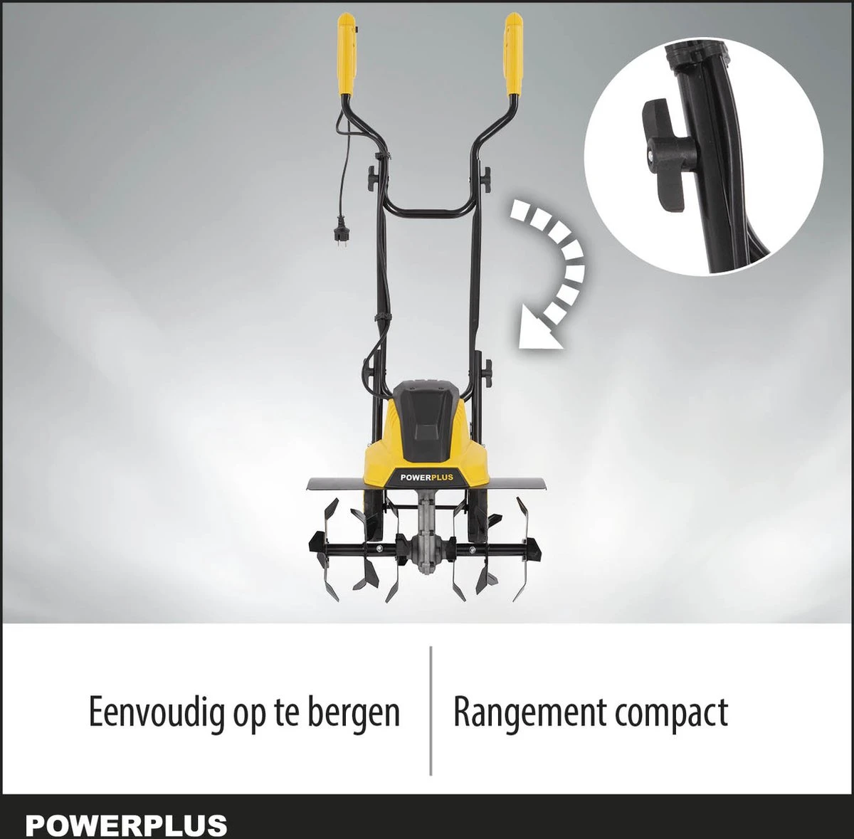 Powerplus POWXG72010 Tuinfrees - 1500W - Werkbreedte 450mm - Werkdiepte Max. 220mm - Incl. 6 Messen En Wielen 2 Powerplus POWXG72010 Tuinfrees - 1500W - Werkbreedte 450mm - Werkdiepte Max. 220mm - Incl. 6 Messen En Wielen - Afbeelding 2