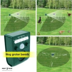 Pest-Tech PT-221 | Ultrasone Kattenverjager Op Zonneenergie | Kattenschrik | Marterverjager | Dierenverjager | Kattenafweermiddel | Ongedierte Verjager - Met USB Oplaadkabel -Gardena Winkel 1200x1193 2