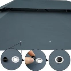 Casaria Paviljoen Topas 3x4m - UV-bescherming 50+ - Antraciet -Gardena Winkel 1200x1195 1