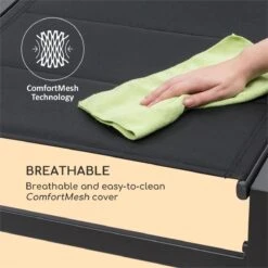 Blumfeldt Renazzo Lounge Ligstoel - Ligbed Voor De Tuin - Aluminium Tuinstoel - 6 Standen - Waterafstotend - Bekleding Van 70 % Pvc En 30 % Polyetheen - Zwart -Gardena Winkel 1200x1200 107