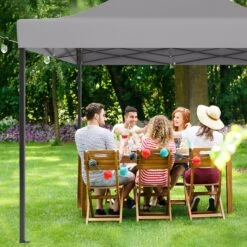 LifeGoods Partytent - 3x4.5 M - Zijwanden - Easy Up - Opvouwbaar - Waterdicht - Draagtas Met Wieltjes - Donkergrijs -Gardena Winkel 1200x1200 149