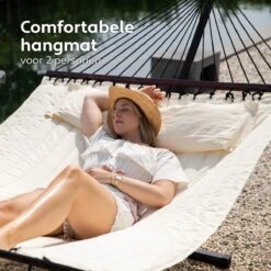 Vita5 Hangmat Met Standaard En Spreidstok – 2 Persoons – Incl. Bekerhouder - Afneembaar Kussen – Uv-bestendig – Beige 15 Vita5 Hangmat Met Standaard En Spreidstok – 2 Persoons – Incl. Bekerhouder - Afneembaar Kussen – Uv-bestendig – Beige -Gardena Winkel 1200x1200 173