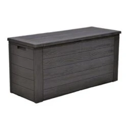 Merkloos Woody Tuin Opbergbox - 324 Liter 45x120x60 Cm - Tuinkussenbox - Antraciet/bruin -Gardena Winkel 1200x1200 196