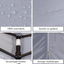 LifeGoods Partytent - 3x3 M - Zijwanden - Easy Up - Opvouwbaar - Waterdicht - Draagtas Met Wieltjes - Donkergrijs 20 LifeGoods Partytent - 3x3 M - Zijwanden - Easy Up - Opvouwbaar - Waterdicht - Draagtas Met Wieltjes - Donkergrijs -Gardena Winkel 1200x1200 20