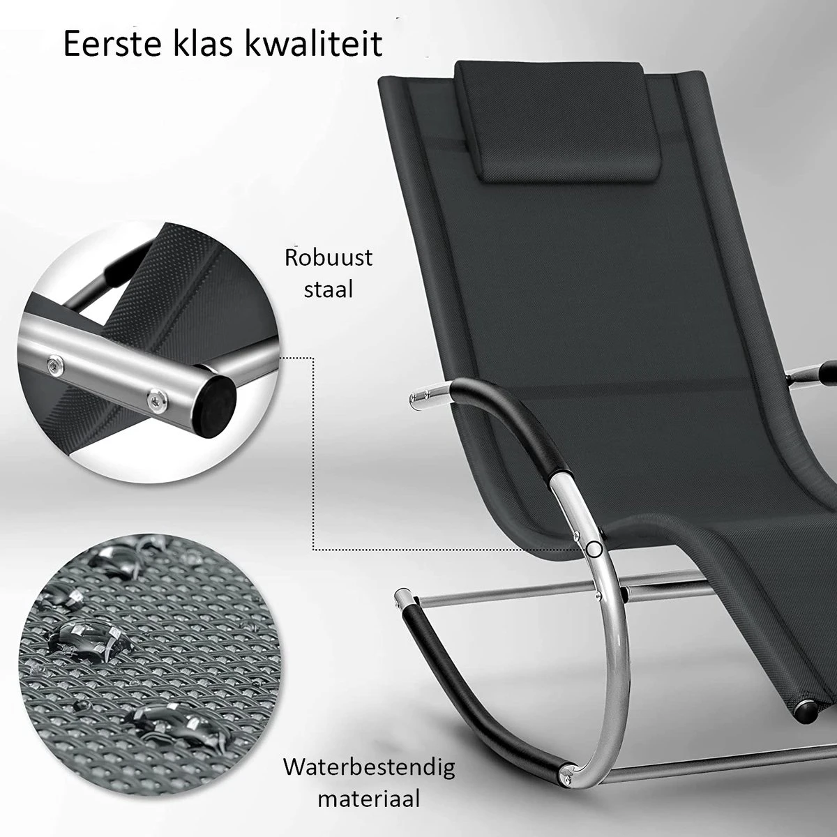 Sens Design Zonnebed - Ligbed - Weerbestendig - Antraciet 2 Sens Design Zonnebed - Ligbed - Weerbestendig - Antraciet - Afbeelding 2