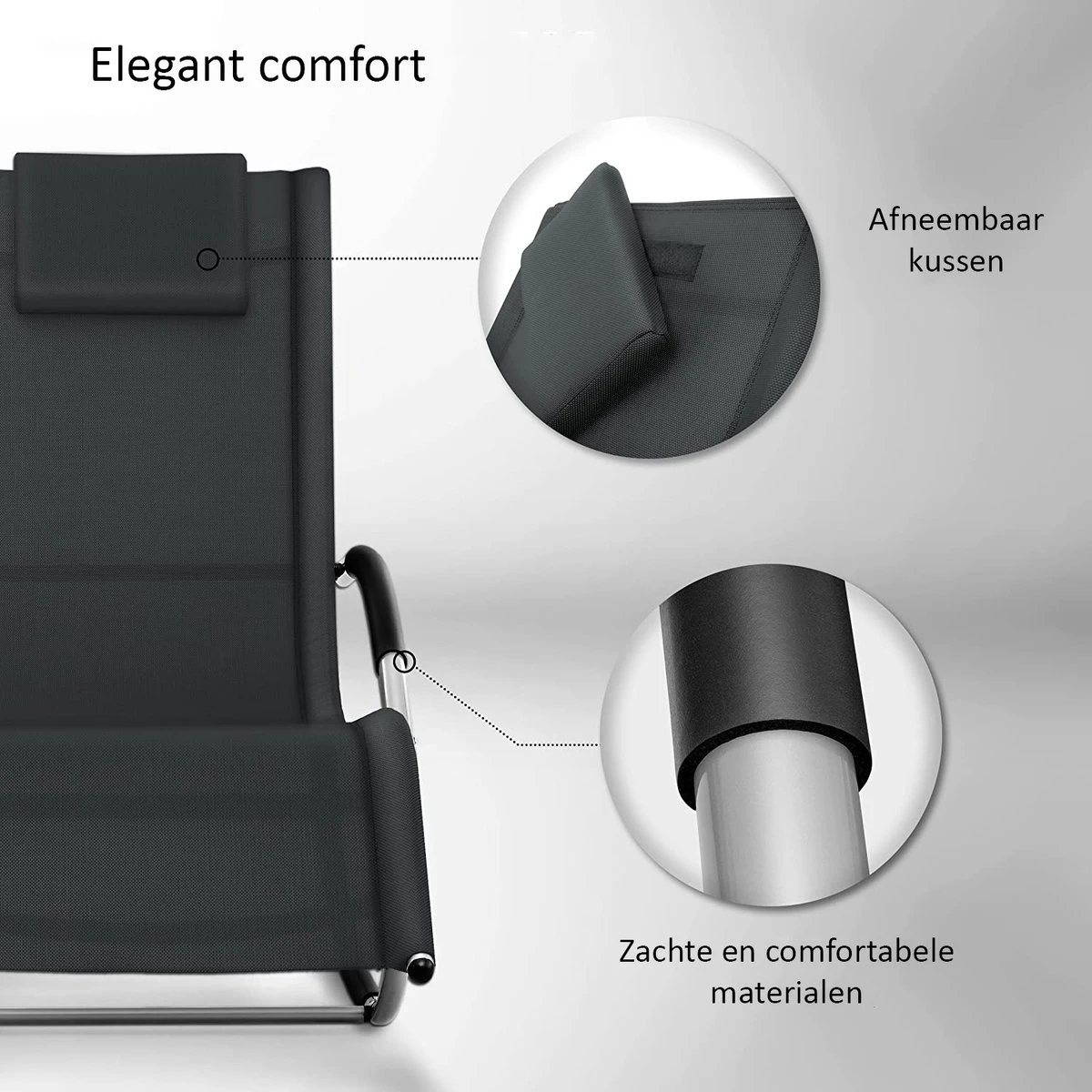 Sens Design Zonnebed - Ligbed - Weerbestendig - Antraciet 5 Sens Design Zonnebed - Ligbed - Weerbestendig - Antraciet - Afbeelding 5
