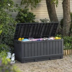 Keter Kentwood Opbergbox - 128x53.6x59 Cm - 350 L - Grafiet -Gardena Winkel 1200x1200 232