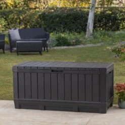Keter Kentwood Opbergbox - 128x53.6x59 Cm - 350 L - Grafiet -Gardena Winkel 1200x1200 233