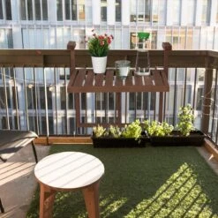 Relaxdays Balkontafel Inklapbaar - Klaptafel Balkon - Tafel Reling - Hangtafel Hout -Gardena Winkel 1200x1200 237