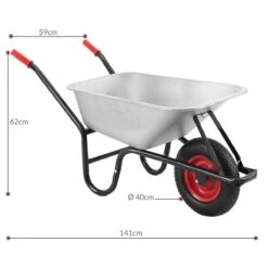 Gardebruk Kruiwagen 100L - Luchtband - 250kg Draagkracht Zilver -Gardena Winkel 1200x1200 249