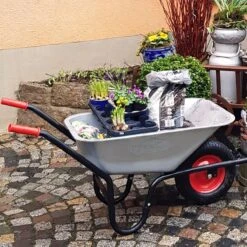 Gardebruk Kruiwagen 100L - Luchtband - 250kg Draagkracht Zilver -Gardena Winkel 1200x1200 251