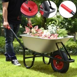 Gardebruk Kruiwagen 100L - Luchtband - 250kg Draagkracht Zilver -Gardena Winkel 1200x1200 252