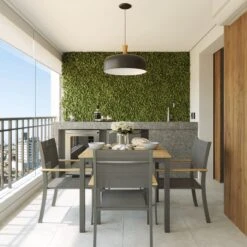 NATERIAL - Tuintafel Vierkant ORIS - 4 Personen - Houten Tafel 90x90 Cm - Aluminium - Met Houten Blad - Eucalyptus -Gardena Winkel 1200x1200 26