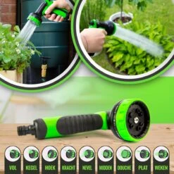 MD-Goods ® Super Sterk Uitrekbare Tuinslang Tot 30 Meter + GRATIS Tas En Koppelstuk - Tuinsproeier - Tuin Besproeien - Waterslang - Sproeikop - Groen - Flexibel Elastisch -Gardena Winkel 1200x1200 352