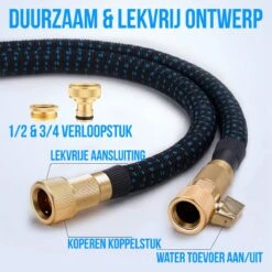 Strex Flexibele Tuinslang 15M Met Sproeikop - Uitrekbaar - Incl. Koppelingen, Ophanghaak & Opbergzak -Gardena Winkel 1200x1200 371