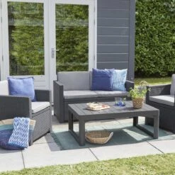 Allibert Lyon Tuintafel - 116x71,5x66/40 Cm - Grafiet -Gardena Winkel 1200x1200 38