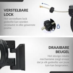 Buxibo - Wandslangenbox 20 Meter + 2 Meter - Tuinslang Met Haspel - 9 Sproei Standen - Slangenhouder 180° Draaibaar - Tuinslanghaspel Zwart+ Gratis Sproeier - Zwart -Gardena Winkel 1200x1200 393