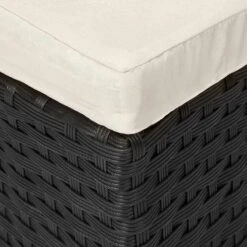 Casaria Polyrattan Zonne-Eiland Ø185cm – Incl. Kussens - Zwart Crème -Gardena Winkel 1200x1200 4
