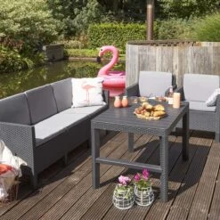 Allibert Lyon Tuintafel - 116x71,5x66/40 Cm - Grafiet -Gardena Winkel 1200x1200 41