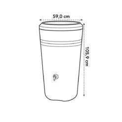 Elho Green Basics Regenton - Regenton - Living Black - Buiten - 200 Liter 28 Elho Green Basics Regenton - Regenton - Living Black - Buiten - 200 Liter -Gardena Winkel 1200x1200 419