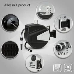 Sens Design Slanghaspel - Tuinslang Haspel - Automatisch - Zwart - 20m -Gardena Winkel 1200x1200 449