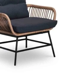 BUITEN Living Dex Wicker Loungestoel Tuin Incl. Wicker Voetenbank | Wicker + Aluminium | Bamboe Antraciet -Gardena Winkel 1200x1200 57