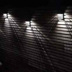 4x HOFTRONIC Dono - Solar Wandlamp Buiten - IP65 Waterdicht - Wintersolar Technologie Monokristal Zonnepaneel - 3000K Warm Wit (sfeervol) - Solar Tuinverlichting Zonne Energie -Gardena Winkel 1200x1200 570