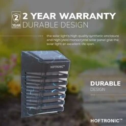 4x HOFTRONIC Dono - Solar Wandlamp Buiten - IP65 Waterdicht - Wintersolar Technologie Monokristal Zonnepaneel - 3000K Warm Wit (sfeervol) - Solar Tuinverlichting Zonne Energie -Gardena Winkel 1200x1200 573