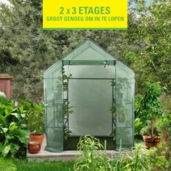 Kinzo Garden - Plastic Broeikas - Serre Van Meerdere Verdiepingen - 143 X 73 X 195 - Groen 12 Kinzo Garden - Plastic Broeikas - Serre Van Meerdere Verdiepingen - 143 X 73 X 195 - Groen -Gardena Winkel 1200x1200 675