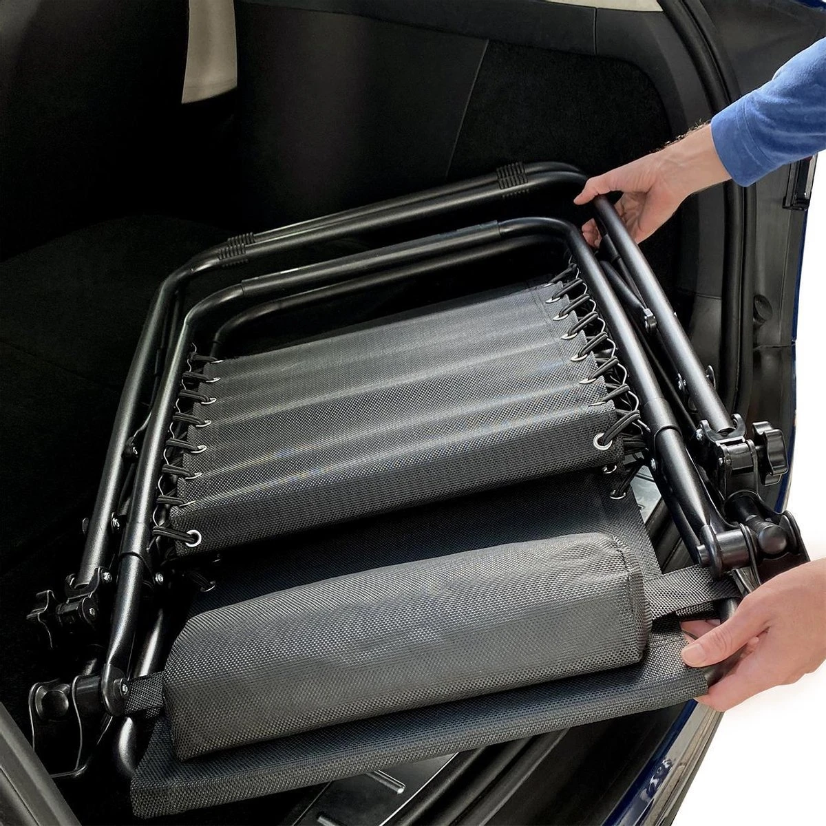 LifeGoods Opvouwbare Tuinstoelen - Verstelbaar Zonnescherm - 2 Stuks - 30°-90° Verstelbaar - Metaal - Zwart 6 LifeGoods Opvouwbare Tuinstoelen - Verstelbaar Zonnescherm - 2 Stuks - 30°-90° Verstelbaar - Metaal - Zwart - Afbeelding 6