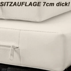 Casaria Polyrattan Zonne-Eiland Ø185cm – Incl. Kussens - Zwart Crème -Gardena Winkel 1200x1200 9