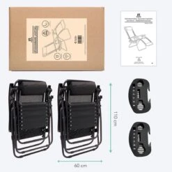 LifeGoods Opvouwbare Tuinstoelen - Verstelbaar Zonnescherm - 2 Stuks - 30°-90° Verstelbaar - Metaal - Zwart 21 LifeGoods Opvouwbare Tuinstoelen - Verstelbaar Zonnescherm - 2 Stuks - 30°-90° Verstelbaar - Metaal - Zwart -Gardena Winkel 1200x1200 90