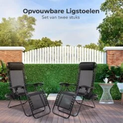 LifeGoods Opvouwbare Tuinstoelen - Verstelbaar Zonnescherm - 2 Stuks - 30°-90° Verstelbaar - Metaal - Zwart 22 LifeGoods Opvouwbare Tuinstoelen - Verstelbaar Zonnescherm - 2 Stuks - 30°-90° Verstelbaar - Metaal - Zwart -Gardena Winkel 1200x1200 91
