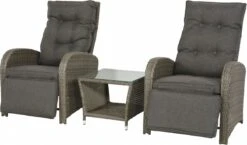 Loungeset Duoset Melia 2 Verstelbare Stoelen + Tafel - Balkonset -Gardena Winkel 1200x703
