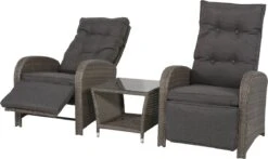 Loungeset Duoset Melia 2 Verstelbare Stoelen + Tafel - Balkonset -Gardena Winkel 1200x713