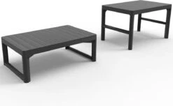 Allibert Lyon Tuintafel - 116x71,5x66/40 Cm - Grafiet -Gardena Winkel 1200x738