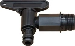 Luxe Voordeelset 100L Antraciet Rainsaver Regenton + Kraan + Voet + Vulautomaat| Muurmodel -Gardena Winkel 1200x741